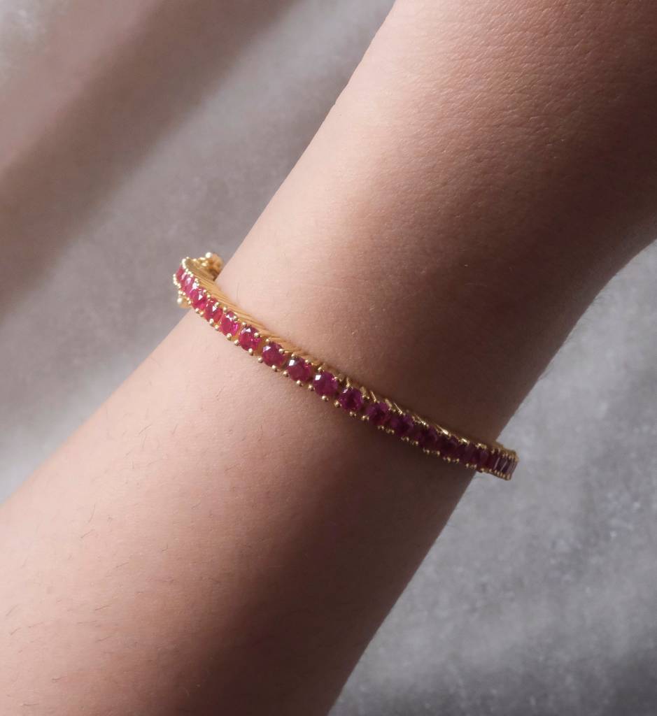 Ruby Tennis Bracelet : AJJSS0713