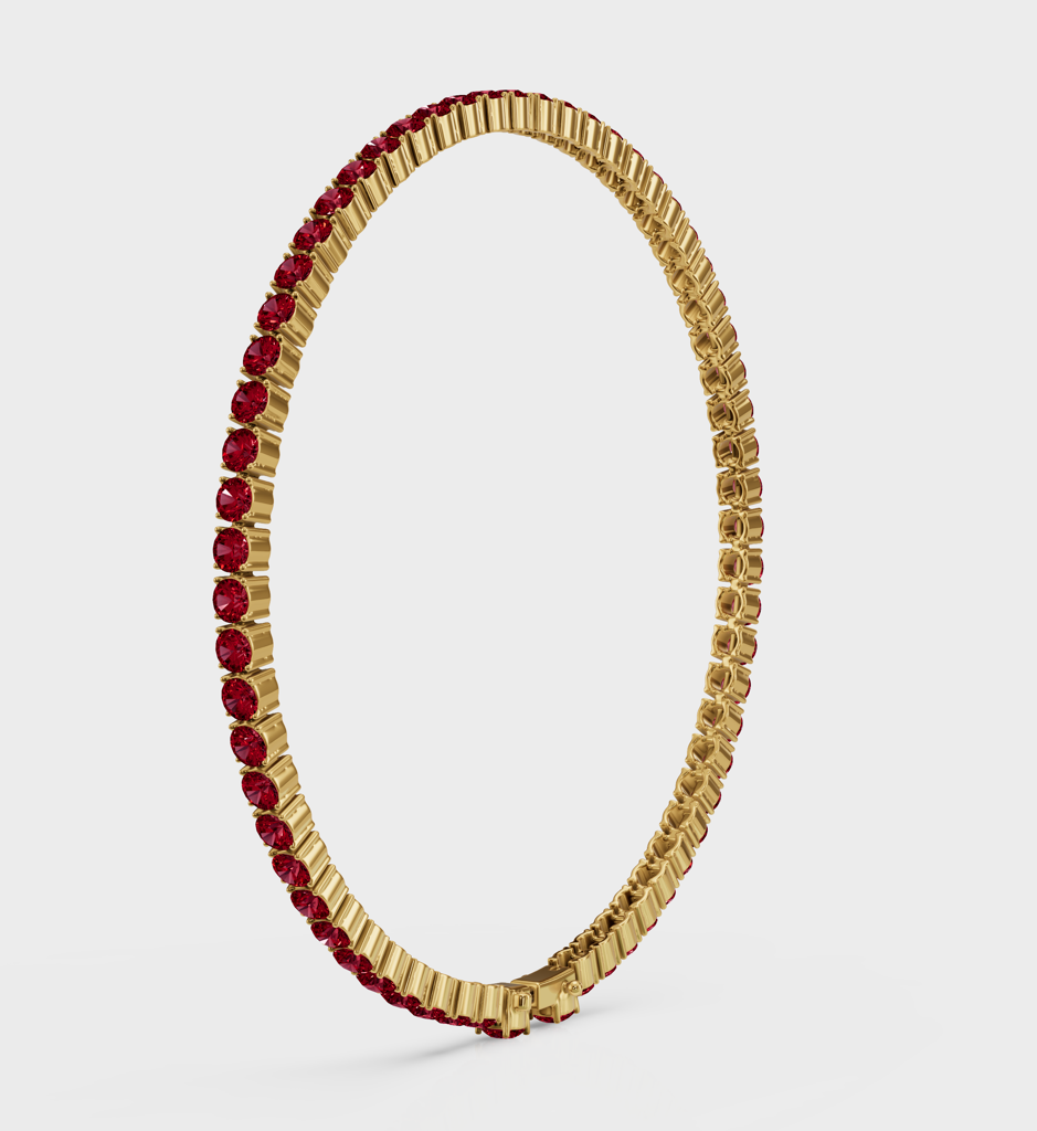 Ruby Tennis Bracelet : AJJSS0713