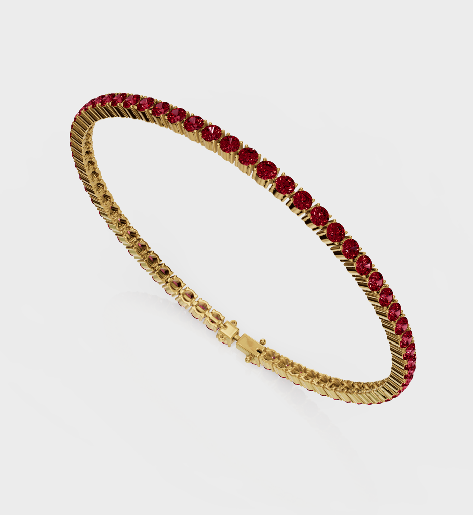 Ruby Tennis Bracelet : AJJSS0713