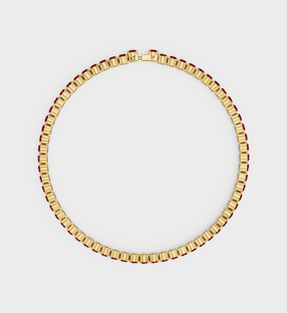 Ruby Tennis Bracelet : AJJSS0713