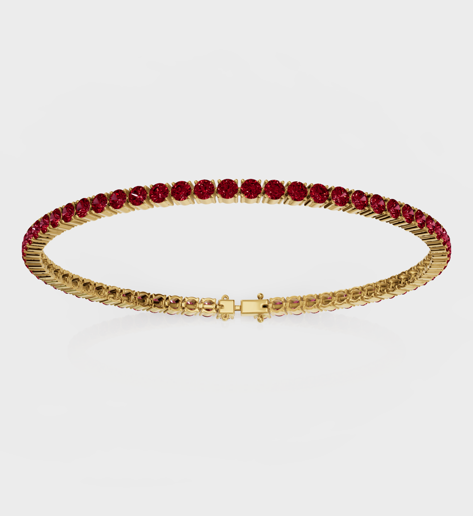 Ruby Tennis Bracelet : AJJSS0713