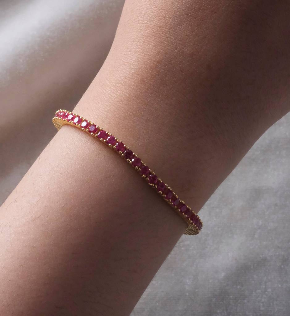 Ruby Tennis Bracelet : AJJSS0713