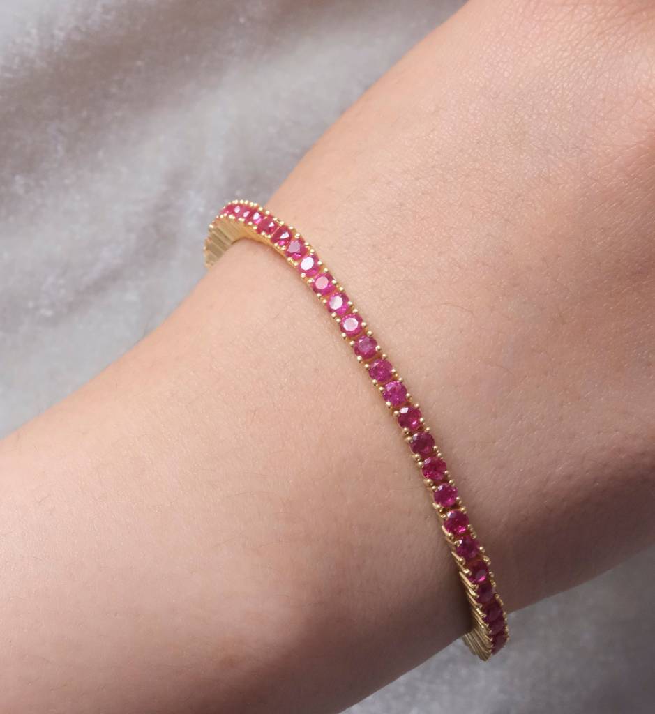 Ruby Tennis Bracelet : AJJSS0713