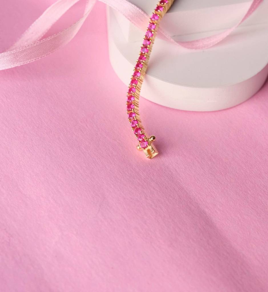 Ruby Tennis Bracelet : AJJSS0713