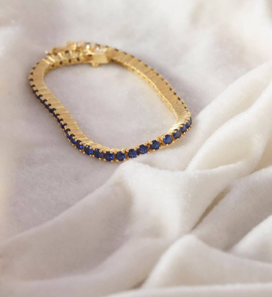 Sapphire Tennis Bracelet : AJJSS0714