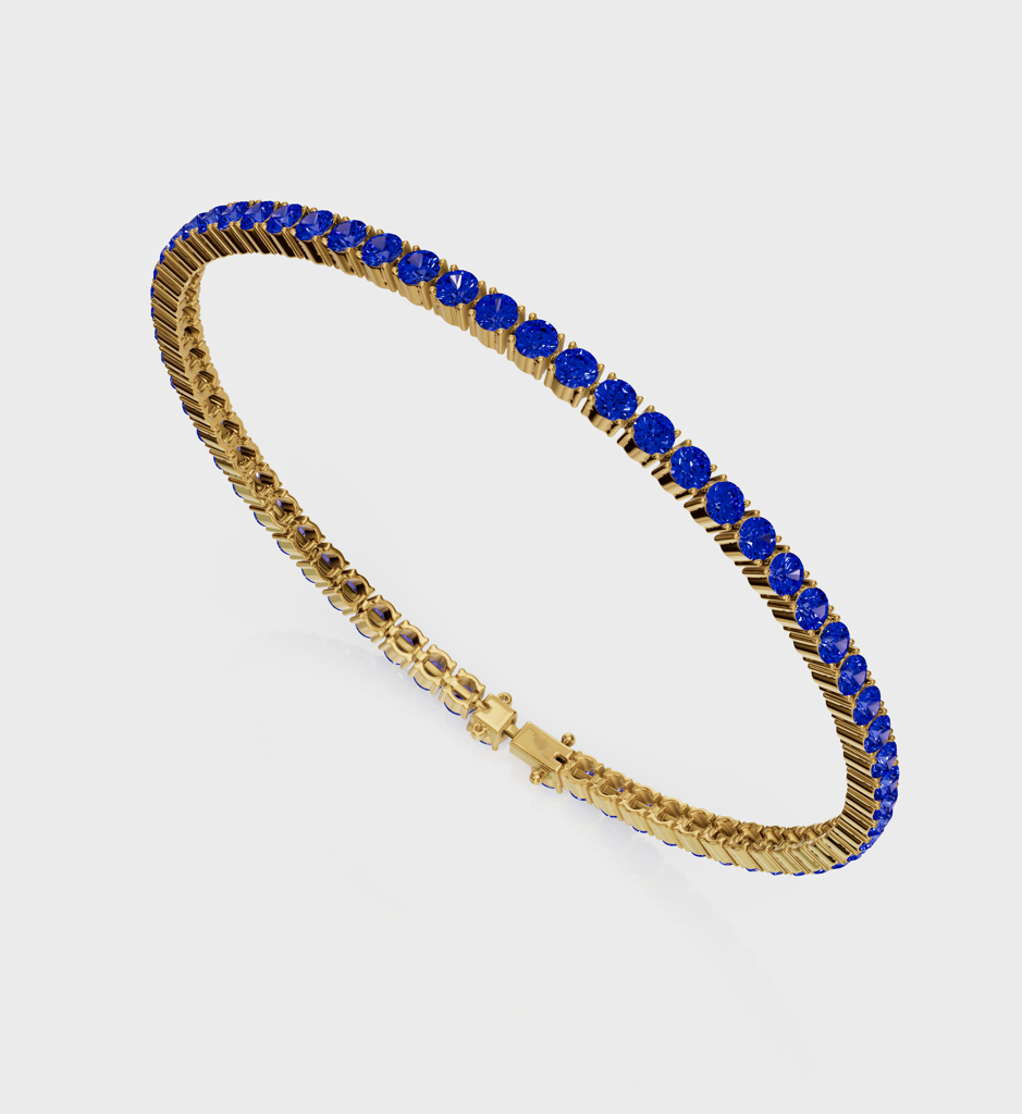 Sapphire Tennis Bracelet : AJJSS0714
