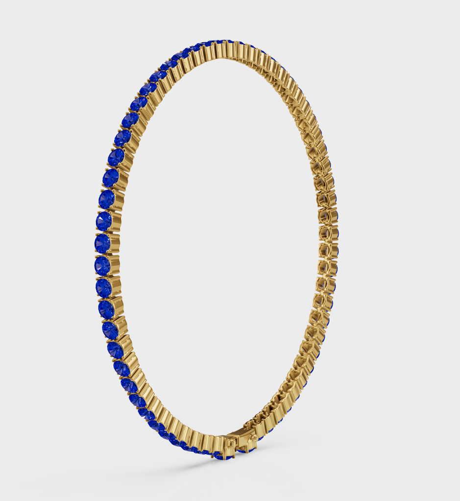 Sapphire Tennis Bracelet : AJJSS0714