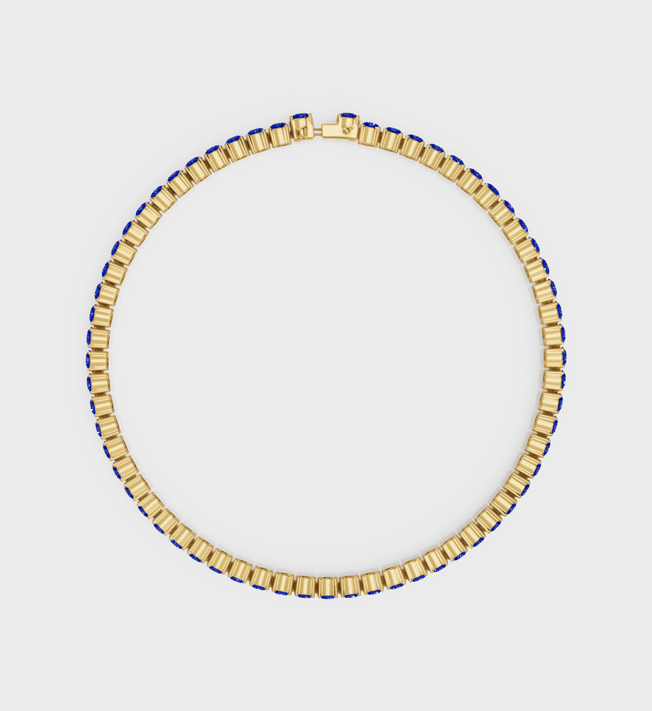 Sapphire Tennis Bracelet : AJJSS0714