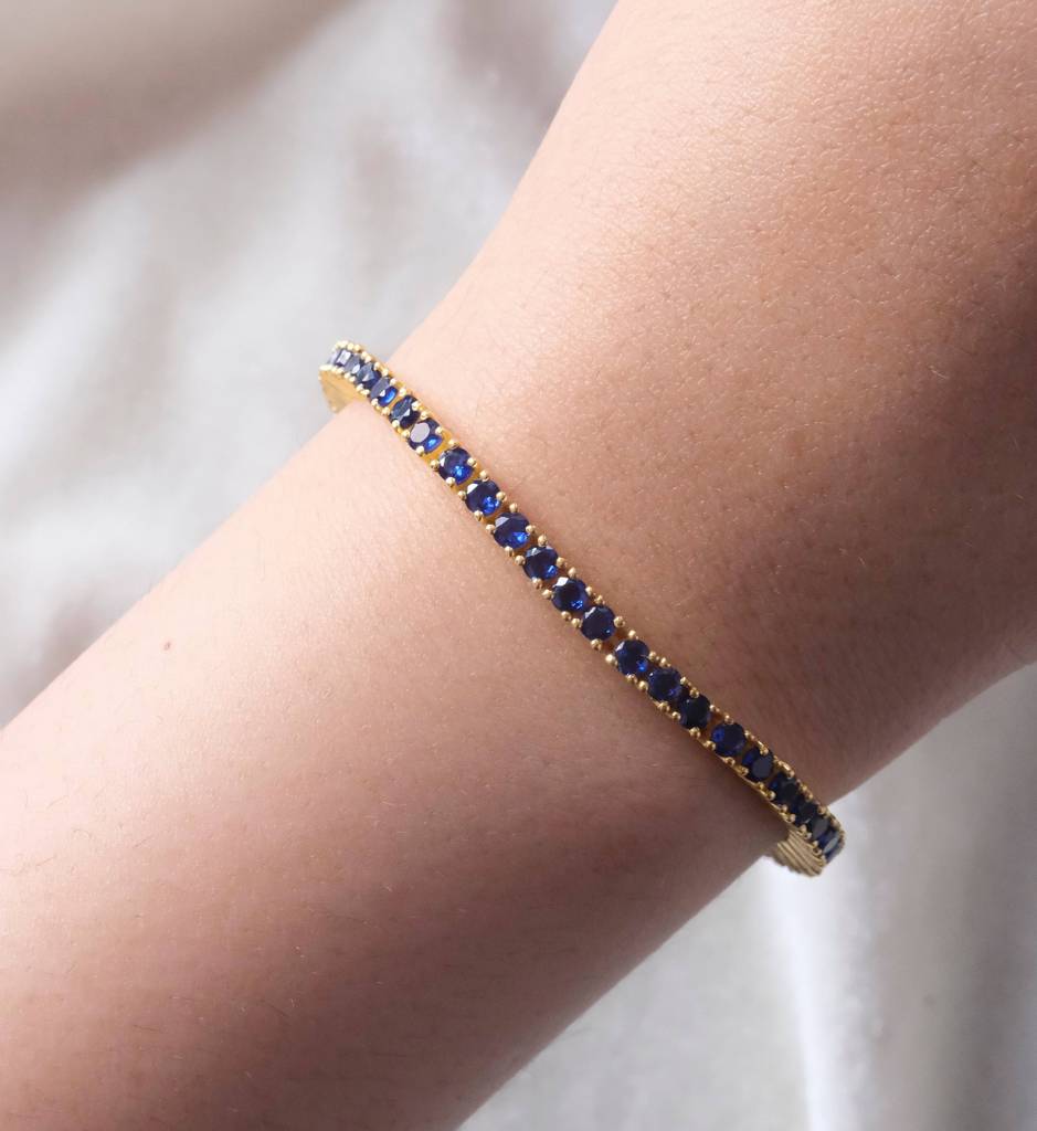 Sapphire Tennis Bracelet : AJJSS0714