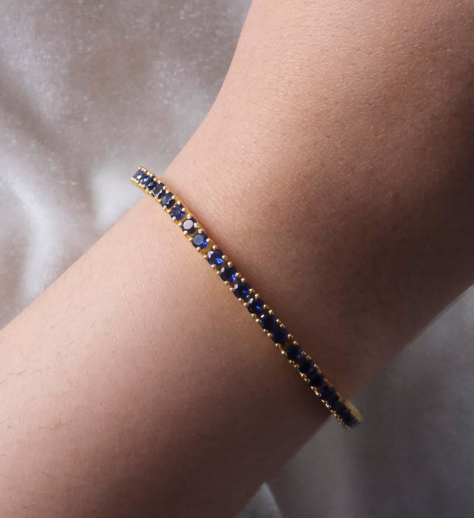 Sapphire Tennis Bracelet : AJJSS0714