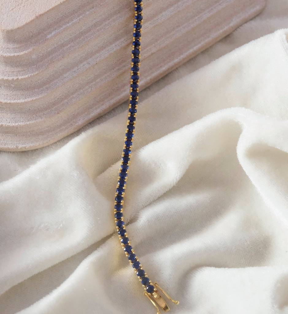 Sapphire Tennis Bracelet : AJJSS0714