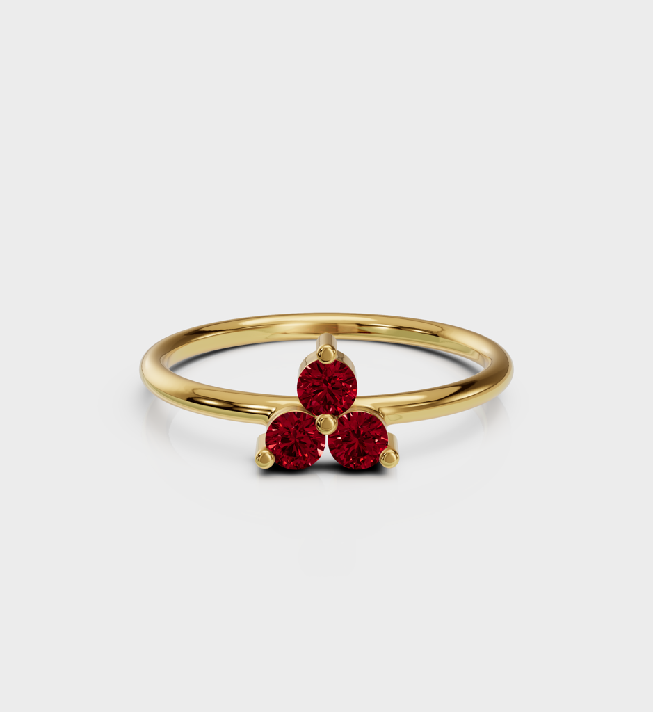 Ruby Trio Ring : AJJSS0715