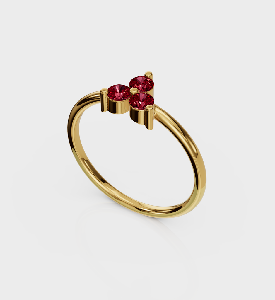 Ruby Trio Ring : AJJSS0715