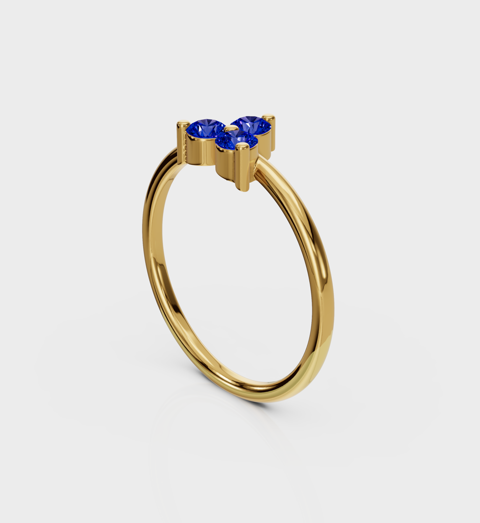 Sapphire Trio Ring : AJJSS0716