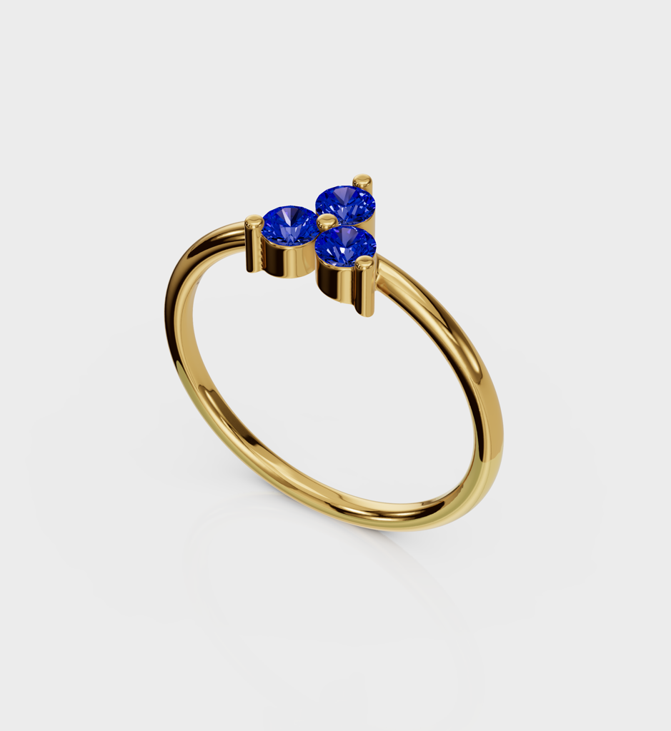 Sapphire Trio Ring : AJJSS0716