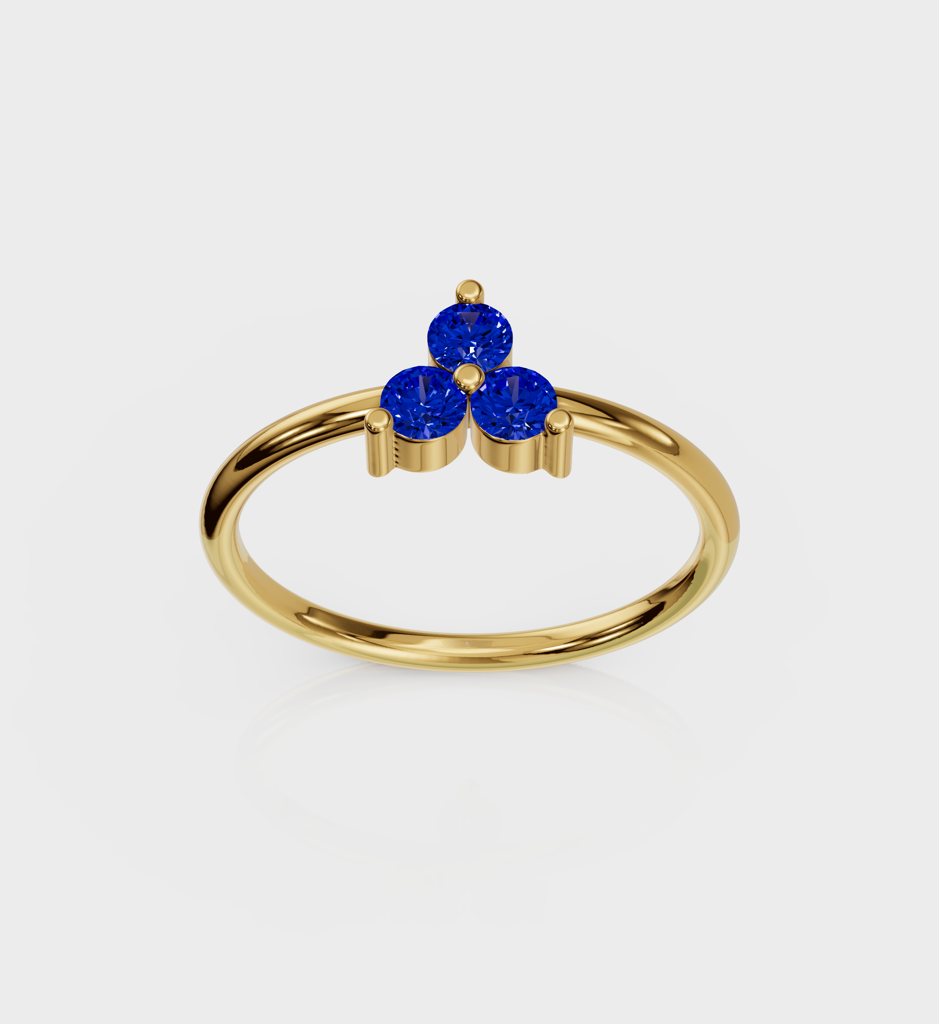 Sapphire Trio Ring : AJJSS0716