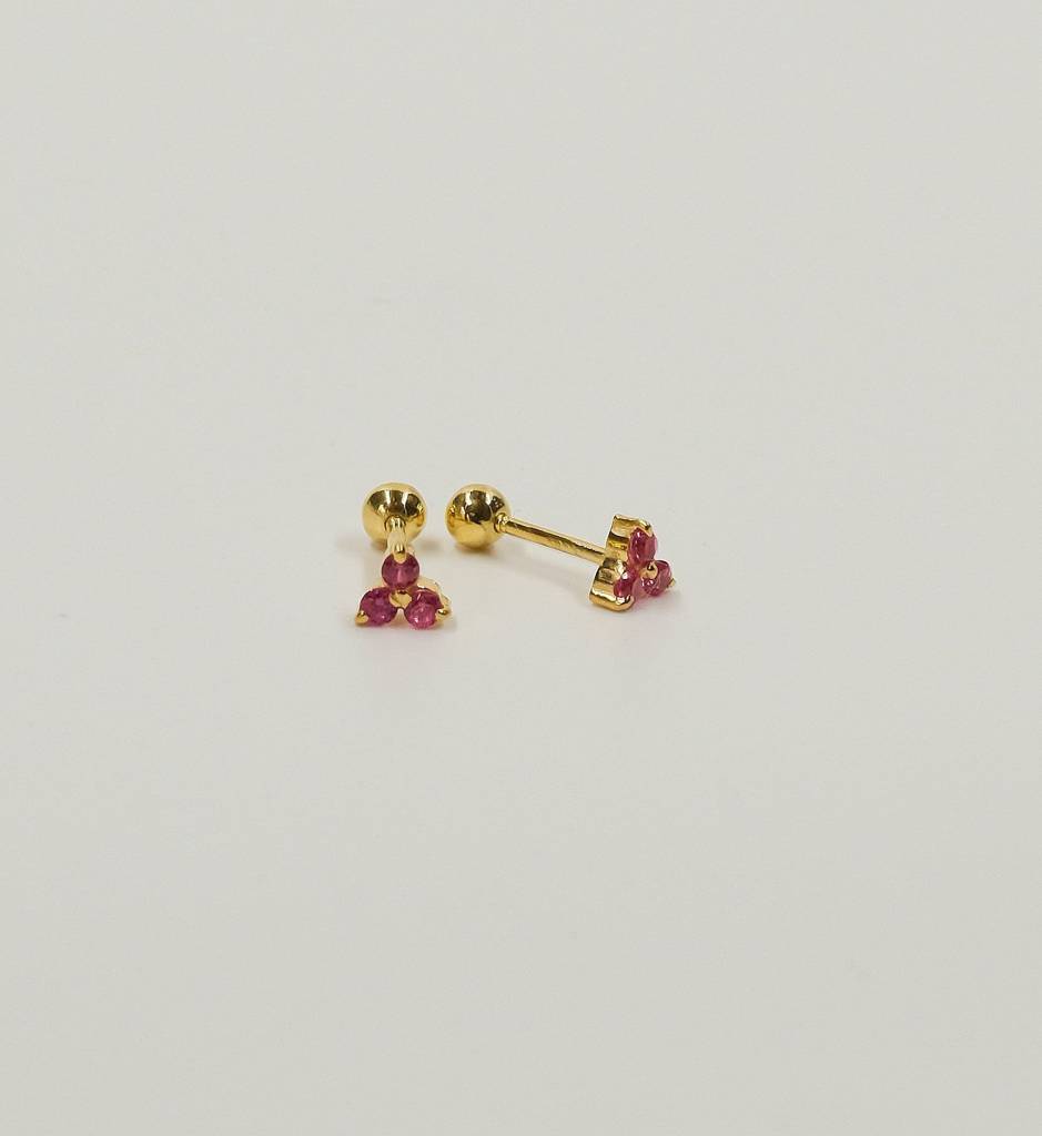 Ruby Trio Studs : AJJSS0717