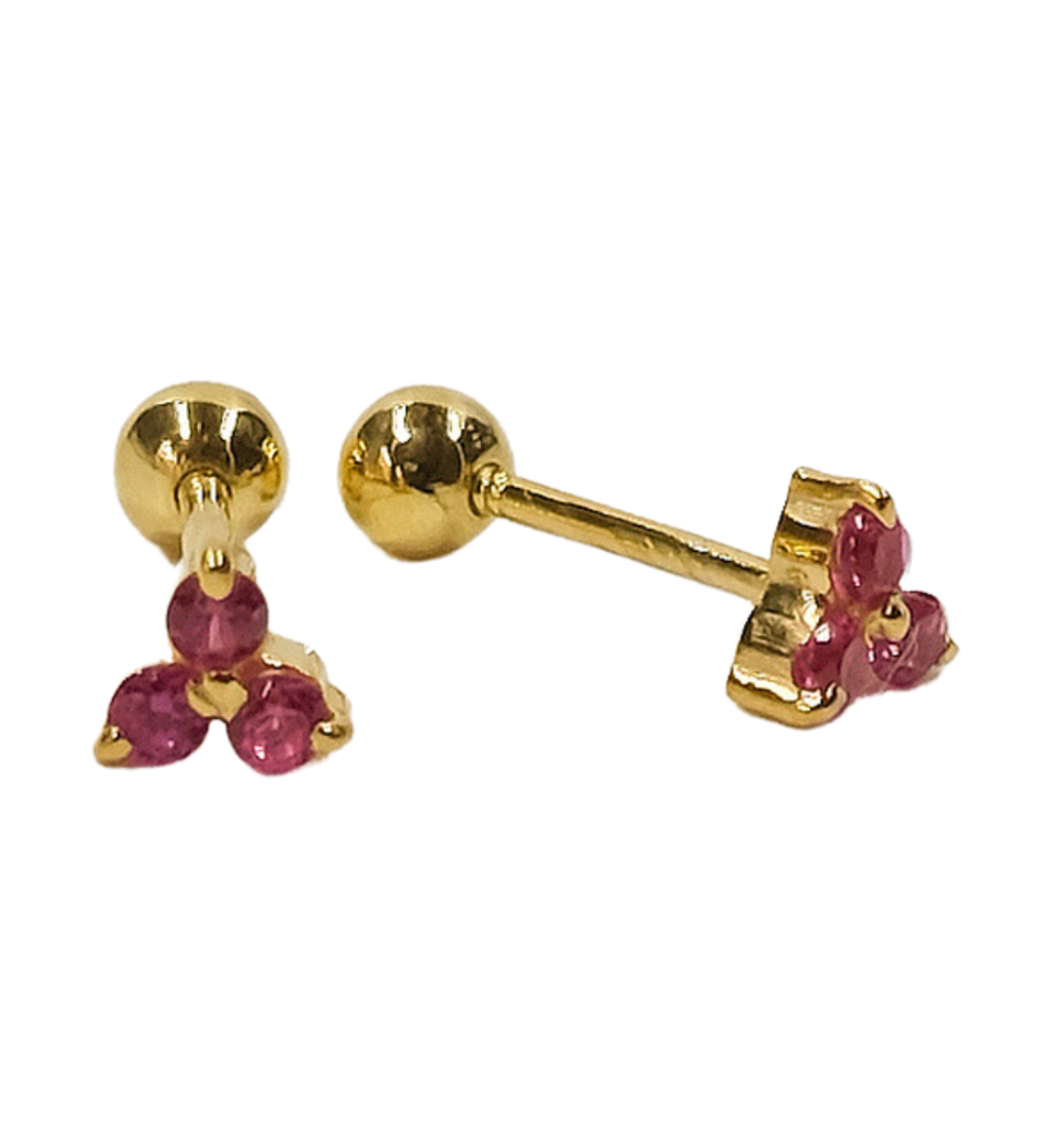 Ruby Trio Studs : AJJSS0717