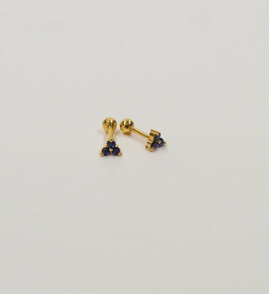 Sapphire Trio Studs : AJJSS0718