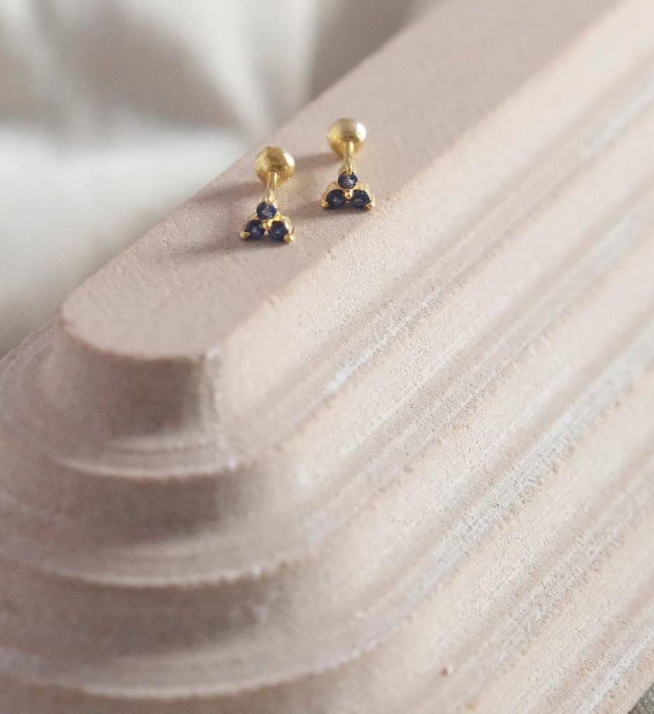Sapphire Trio Studs : AJJSS0718