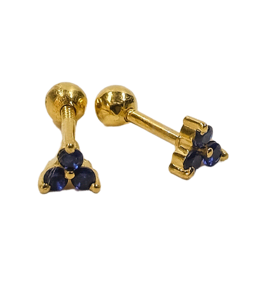 Sapphire Trio Studs : AJJSS0718