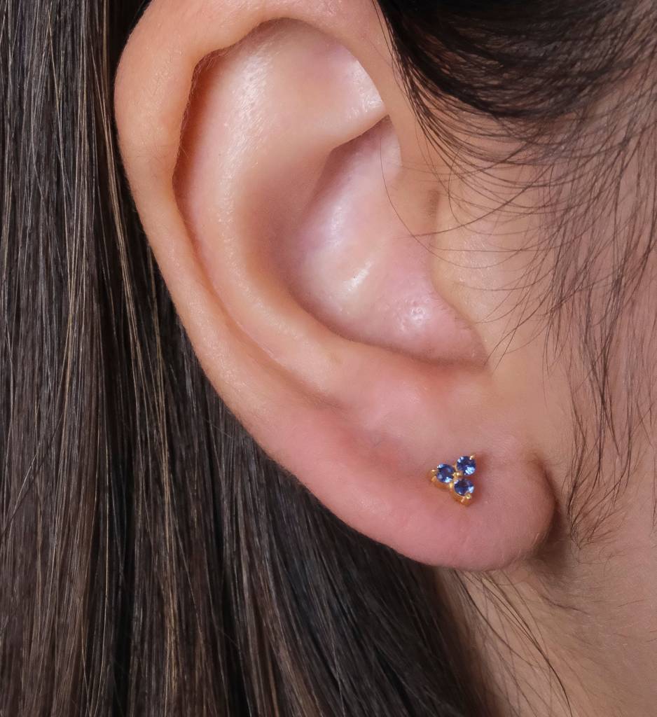 Sapphire Trio Studs : AJJSS0718