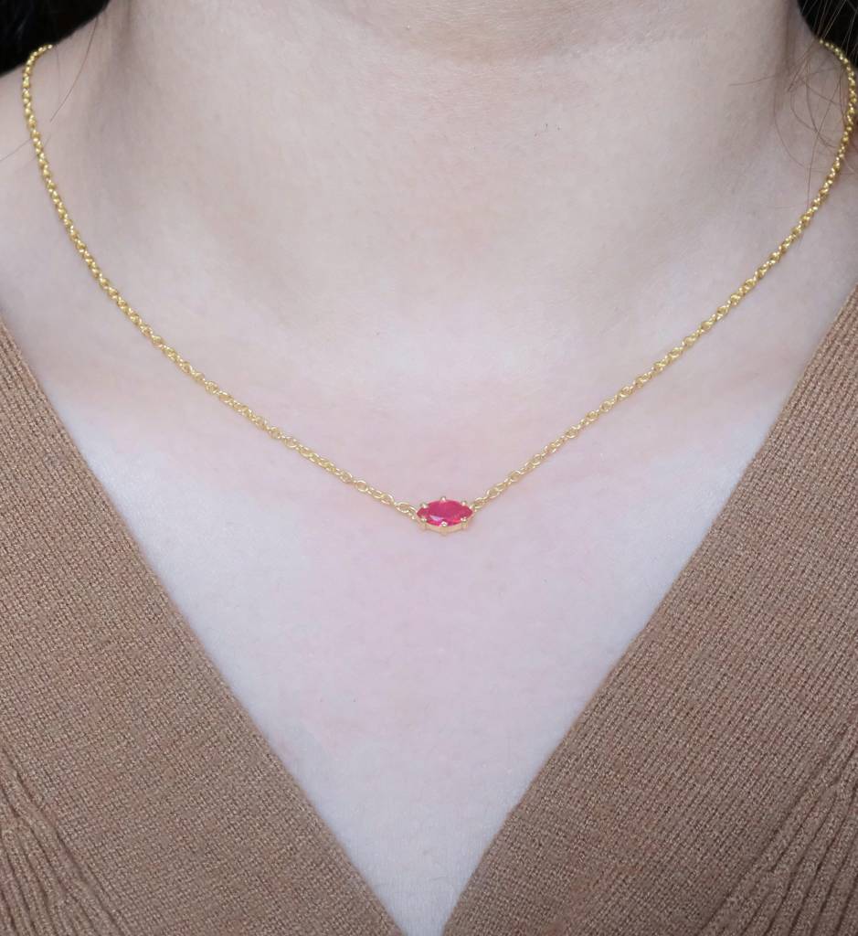 Marquise Ruby Necklace : AJJSS0719