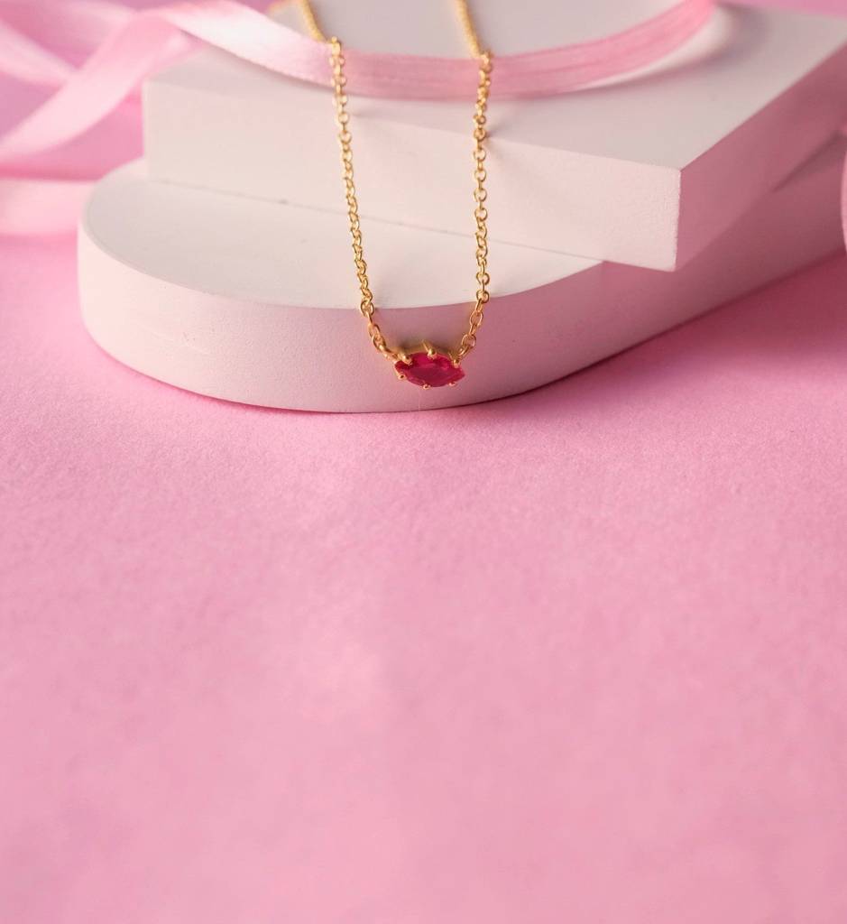 Marquise Ruby Necklace : AJJSS0719