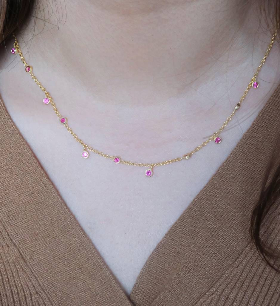 Ruby Drop Necklace : AJJSS0721