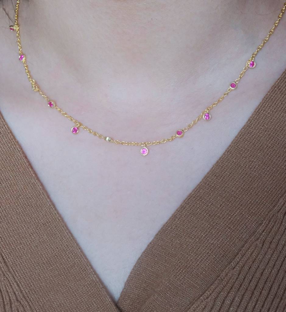 Ruby Drop Necklace : AJJSS0721