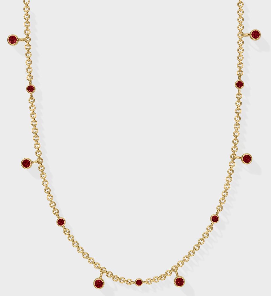 Ruby Drop Necklace : AJJSS0721