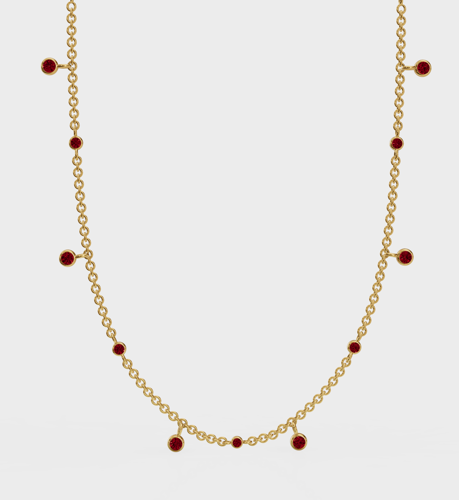 Ruby Drop Necklace : AJJSS0721