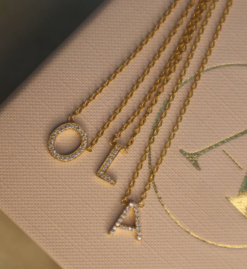 Initial Diamond Necklace : AJJ_0185_SSGP