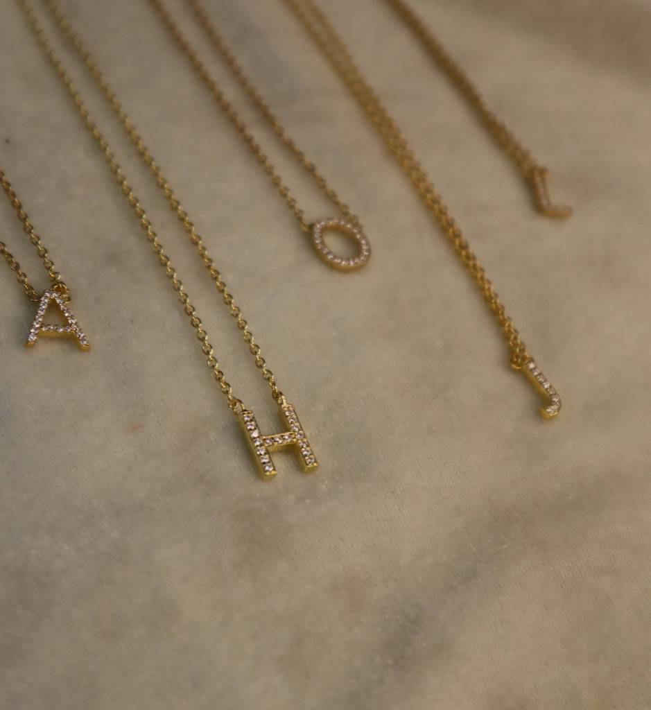Initial Diamond Necklace : AJJ_0185_SSGP