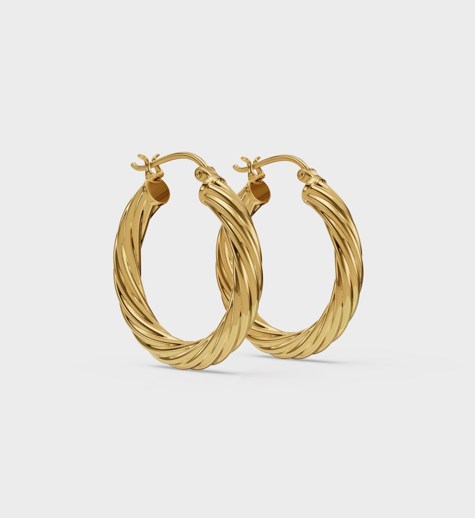 Twisted Hoop Earring : AJJ_0349_GV2M