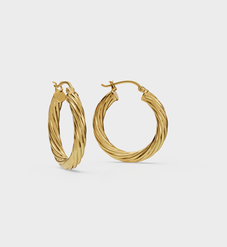 Twisted Hoop Earring : AJJ_0349_GV2M