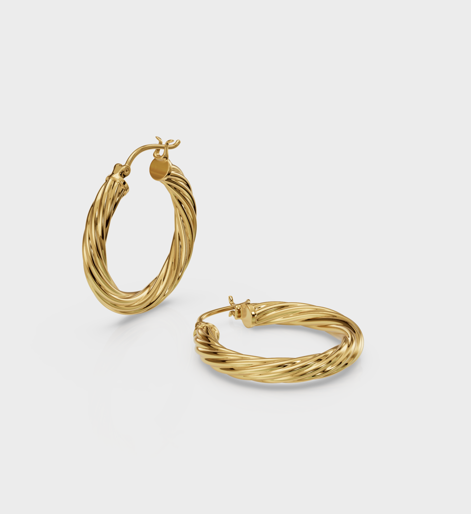 Twisted Hoop Earring : AJJ_0349_GV2M