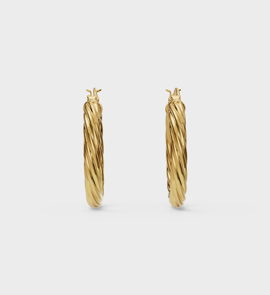 Twisted Hoop Earring : AJJ_0349_GV2M