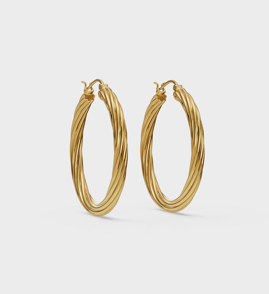 Twisted Hoop Earring : AJJ_0349_GV2M