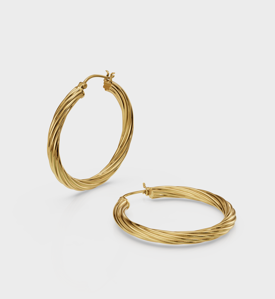 Twisted Hoop Earring : AJJ_0349_GV2M