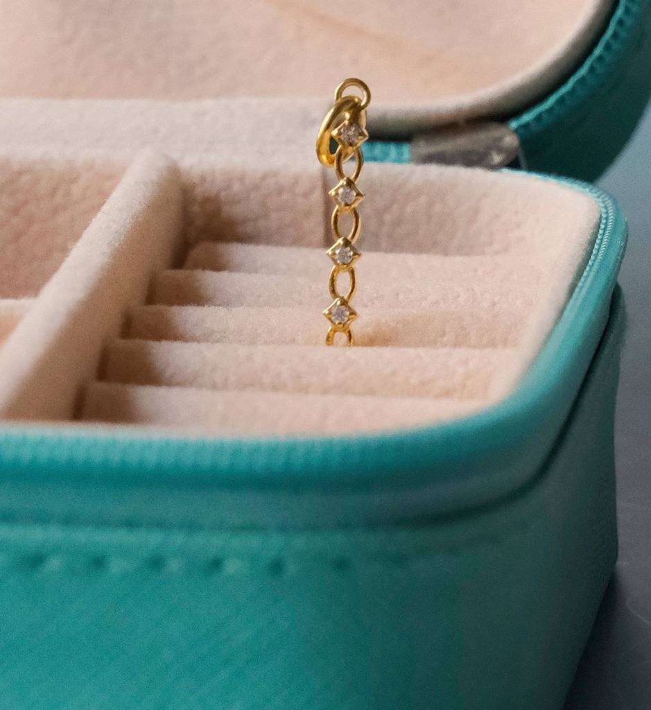 Long Drop Diamond Charm : AJJ_0685_SSWCG