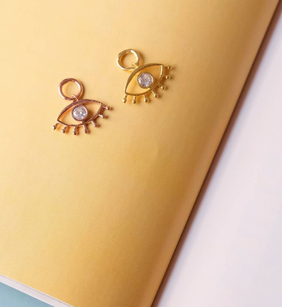 Evil Eye Diamond Charm : AJJ_0688_SSWCG
