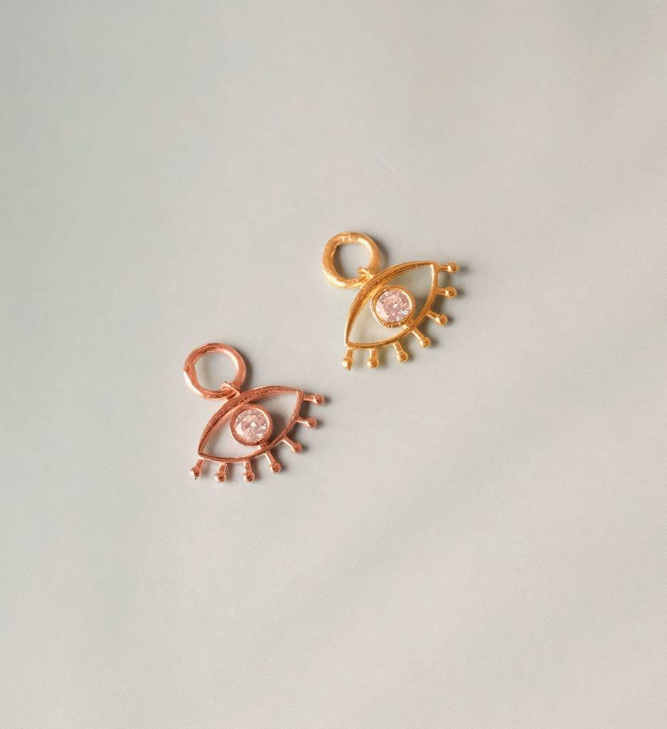 Evil Eye Diamond Charm : AJJ_0688_SSWCG