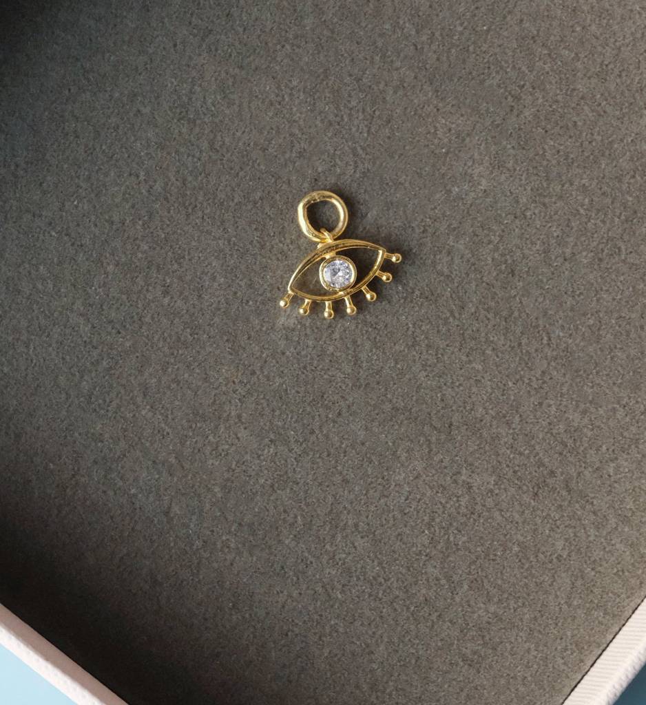 Evil Eye Diamond Charm : AJJ_0688_SSWCG