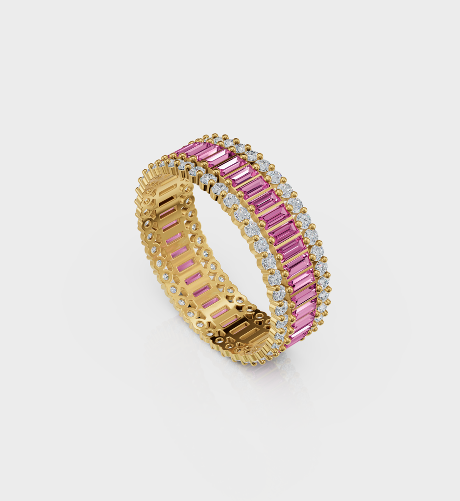 Rose Quartz Eternity Ring : AJJ_0767_SSGV5