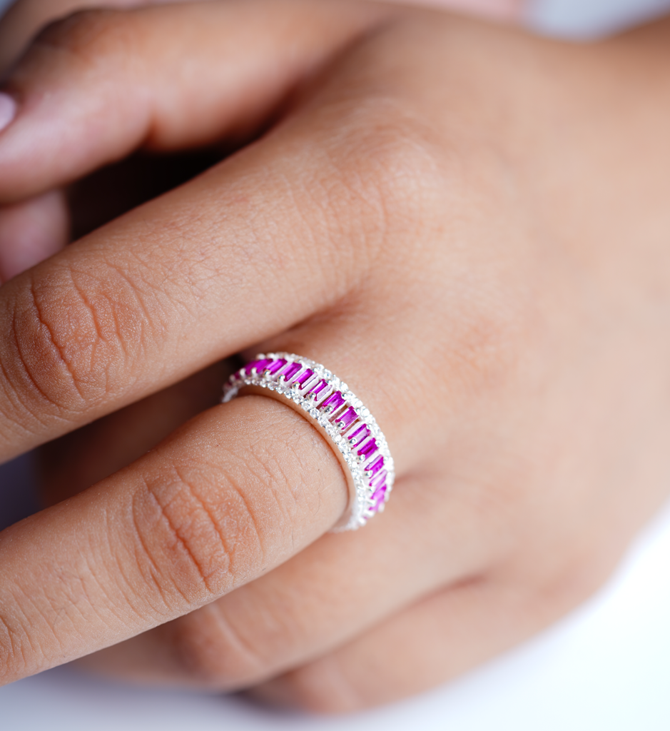 Rose Quartz Eternity Ring : AJJ_0767_SSGV5