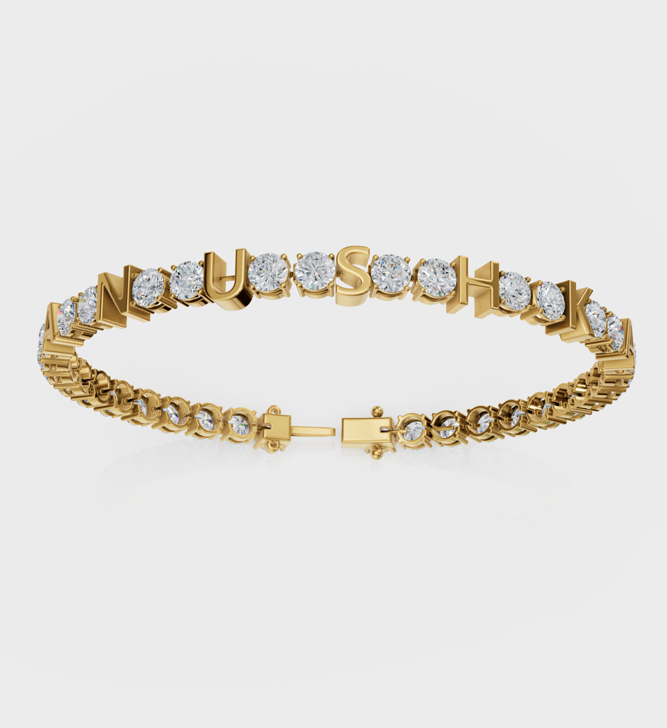 Name Diamond Tennis Bracelet : AJJ_0814_SS5GV