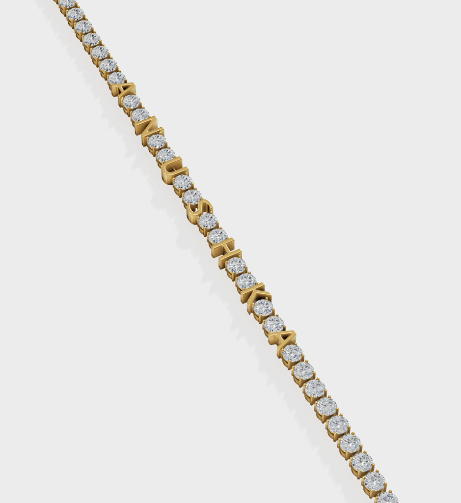 Name Diamond Tennis Bracelet : AJJ_0814_SS5GV