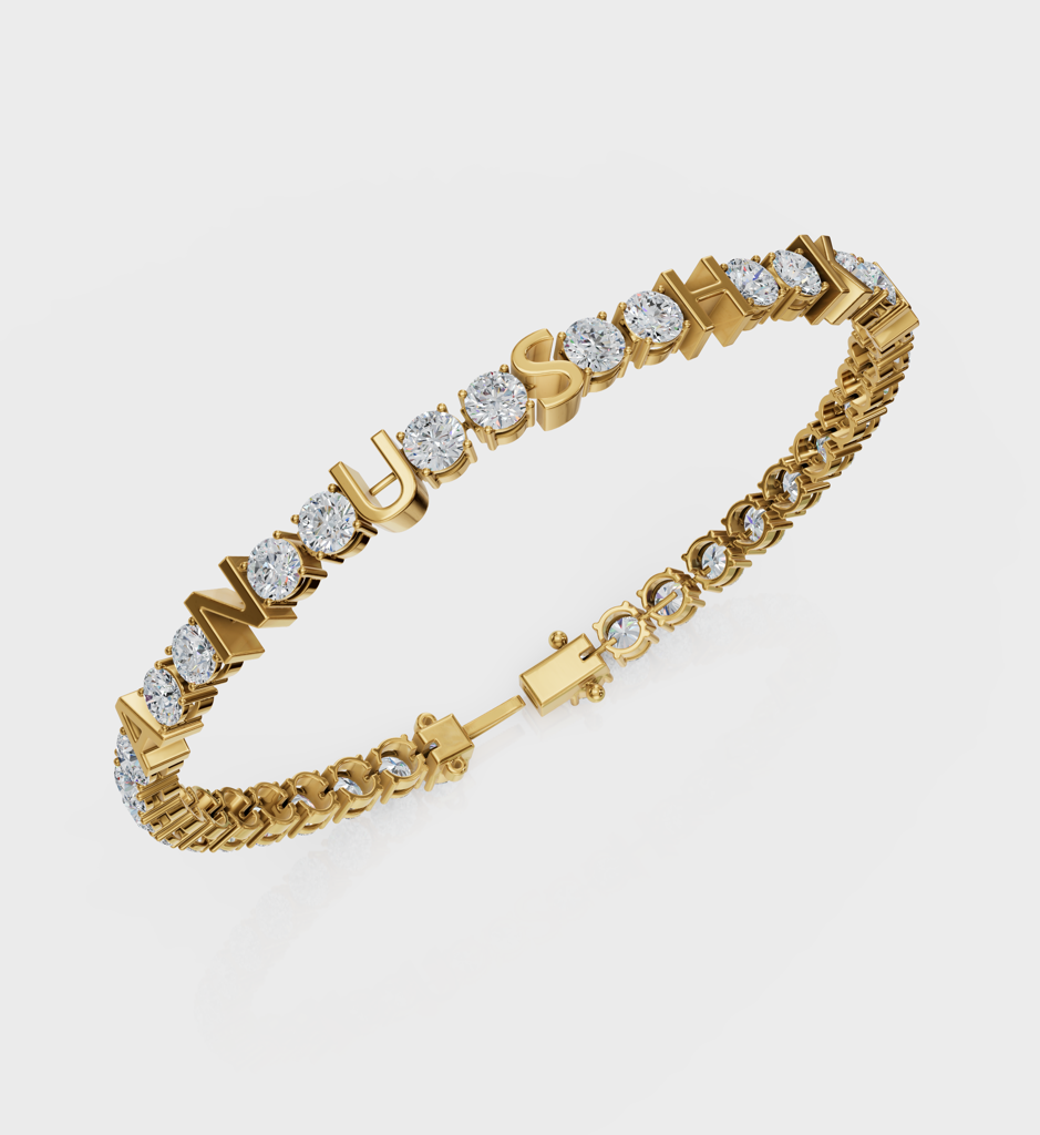 Name Diamond Tennis Bracelet : AJJ_0814_SS5GV