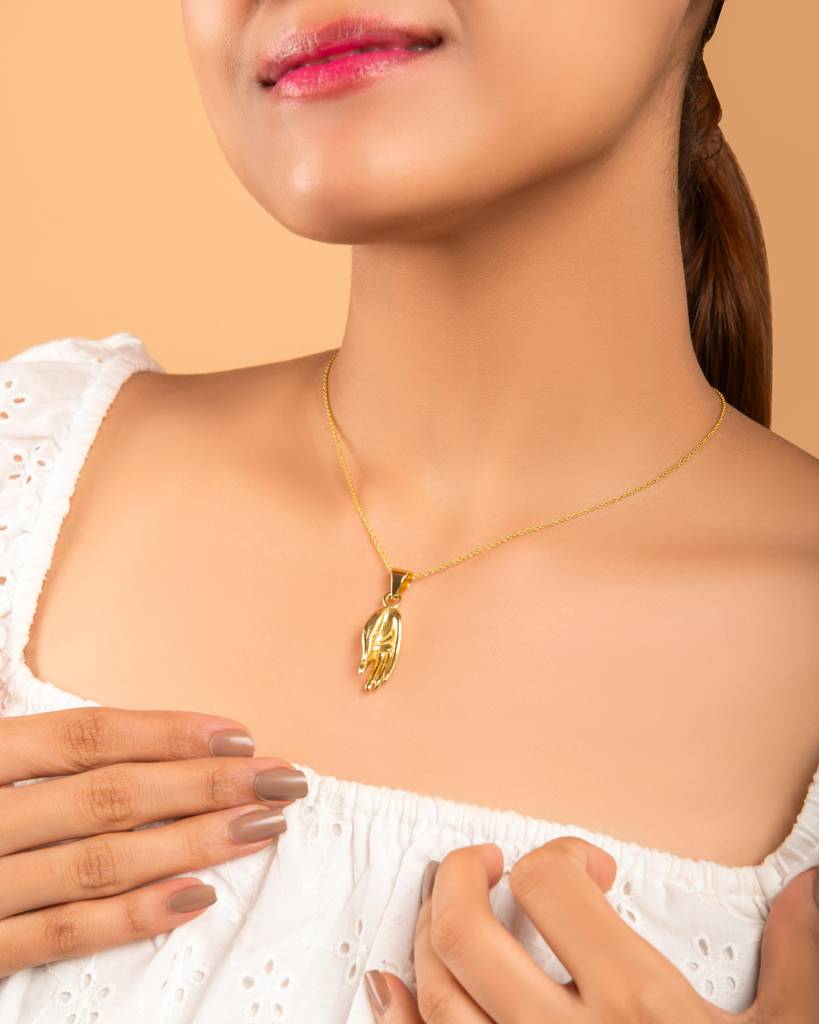 Collana Con Ciondolo Palma Di Cristallo Vintage – Gioiello Donna A Tema Tropicale, Oro, Stile Boho - 2